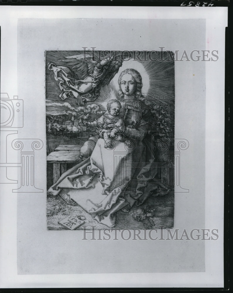 1981, Albrecht Durer, German, 1471-1528 Virgin Crowned by an Angel En - Historic Images