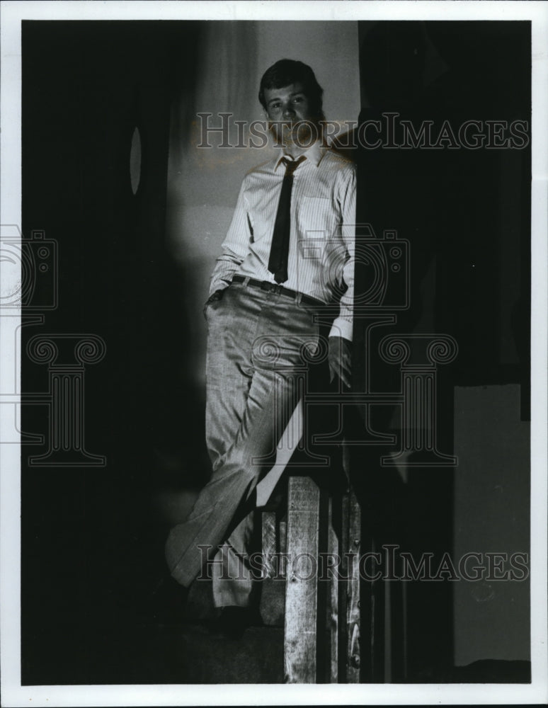 1983 Press Photo Randy Davidson WBLG radio DJ in Cleveland - Historic Images