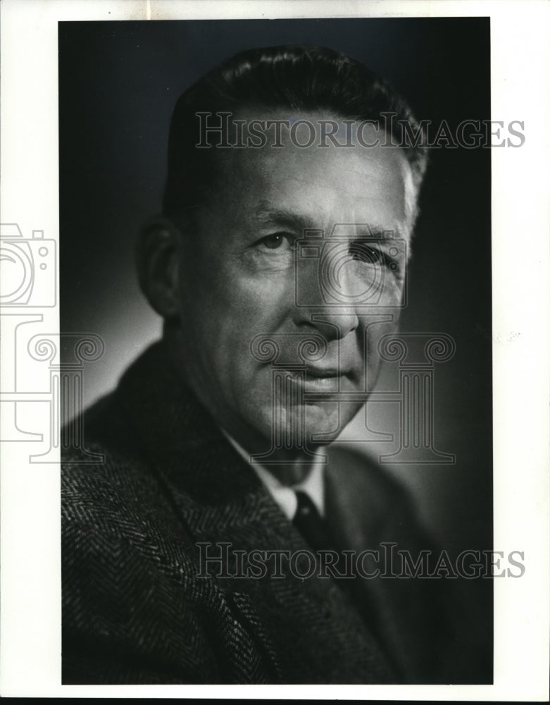 1980 Press Photo Frederick C. Crawford General Manager of Detroit plan