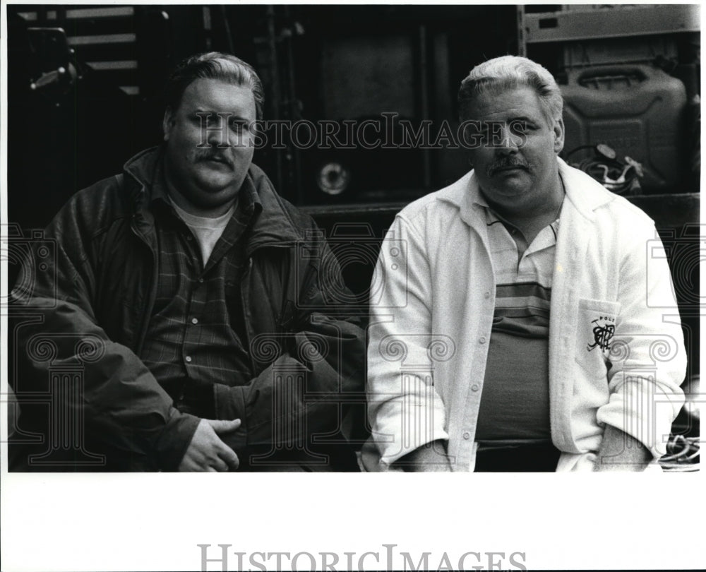 1991 Press Photo Officer Mike Coleman with actor Jefferson Mappin - cva11384 - Historic Images