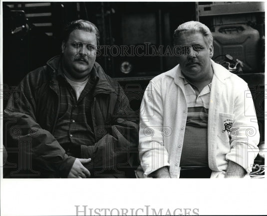 1991 Press Photo Officer Mike Coleman with actor Jefferson Mappin - cva11384 - Historic Images