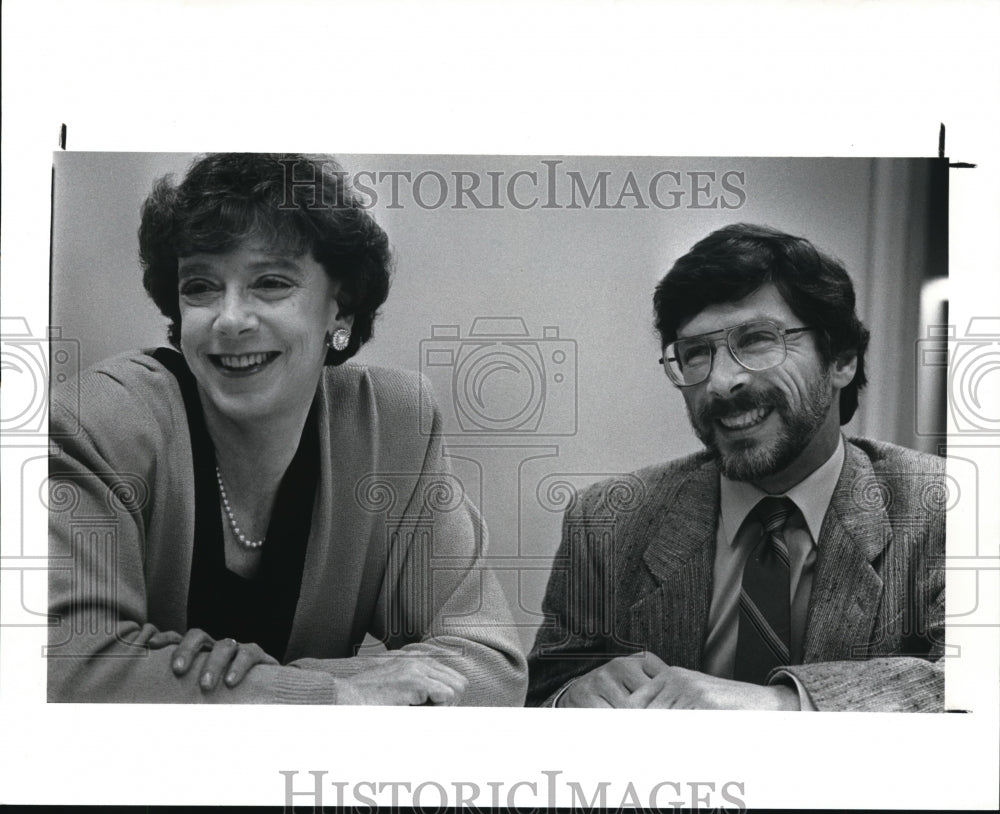 1988 Press Photo Michael Fain Judith Barnard husband wife team - Historic Images