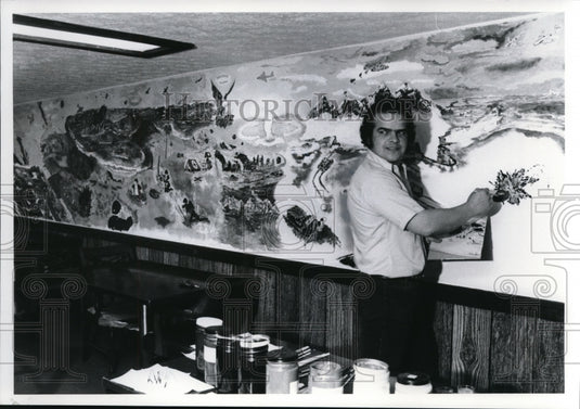 1977, Dale J. Frenchak has been painting his Freedom's Choice mural - Historic Images