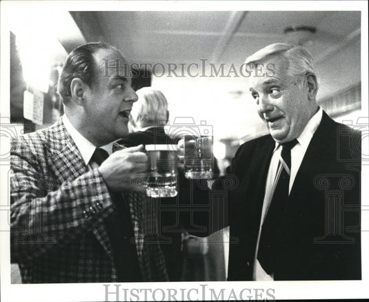 1983 Press Photo Robt O Fricke German side of War Golie Wiewal American - Historic Images