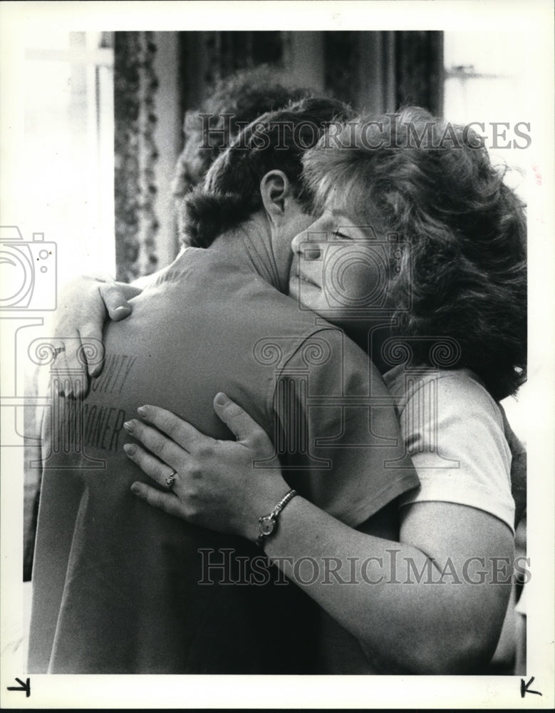 1985 Press Photo Kenneth Bradley Fannon and his daughter Melanie - Historic Images