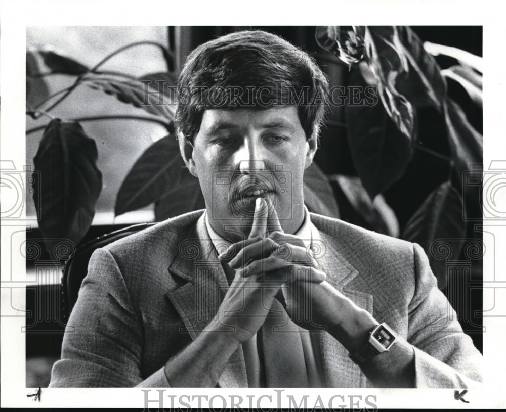 1984 Press Photo David Garrettson Lawyer and friend of Bradford Gill - Historic Images