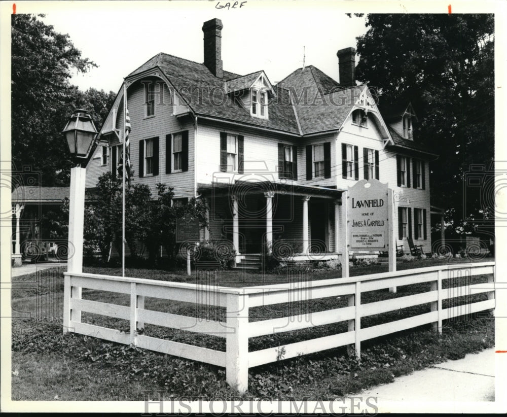 1979 Press Photo Home of President James Garfield in Lawnfield in Mentor Ohio. - Historic Images