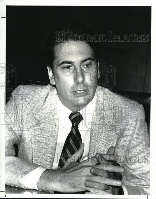 1987 Press Photo Brian Garson Acting Pres Fisher Foods - Historic Images