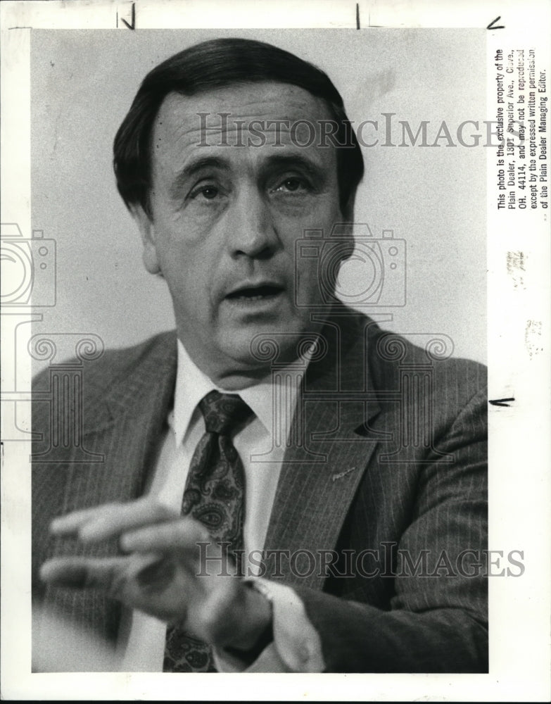 1989 Press Photo Thomas Ferguson State Auditor Council Meeting - Historic Images