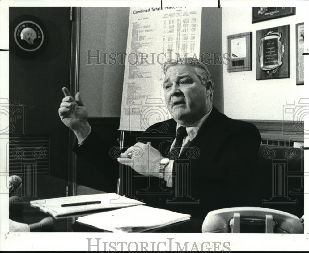 1984 Press Photo Francis E. Gaul Tax Treasurer. - Historic Images