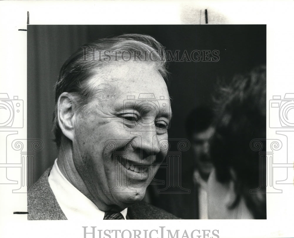 1984 Press Photo Bob Feller at Wahoo press conference - cva12705 - Historic Images