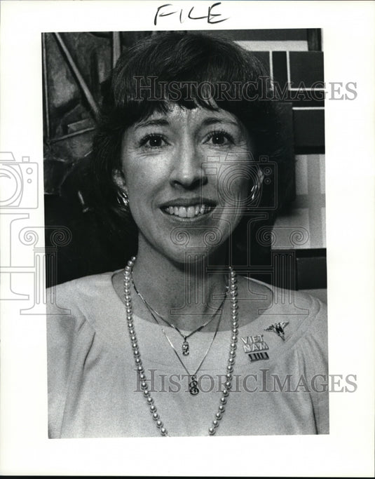 1988 Press Photo Diane Carlson Evans of Veterans Women's Memorial Project. - Historic Images