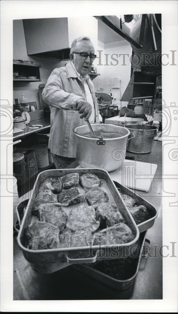 1978 Press Photo Bob Evans owner of Bob Evans Farms Inc in Ohio. - Historic Images