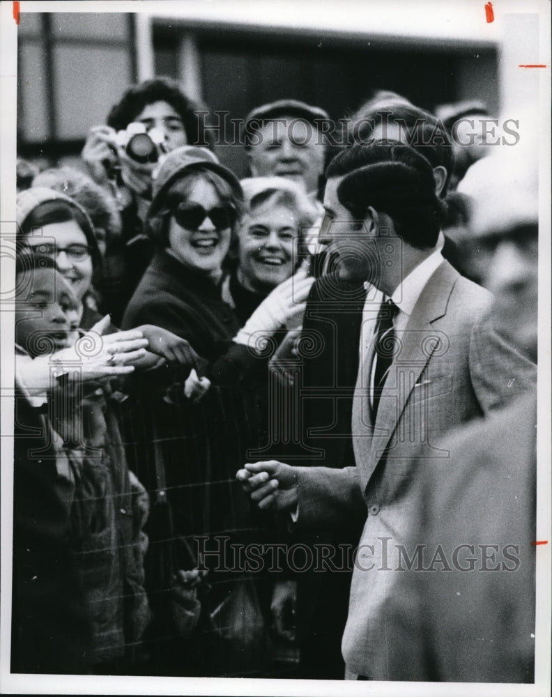 1977 Press Photo Eng. R.F Prince Charles visit to Cleveland U.S - Historic Images