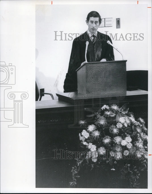 1977 Press Photo Eng. R.F Prince Charles visit to Cleveland U.S - Historic Images