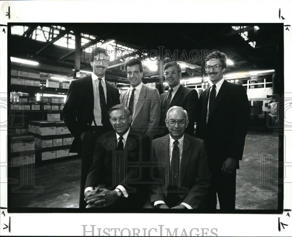 1987 Press Photo Morton G. Epstein and Urvan G. Epstein with Jeffery D. Epstein - Historic Images