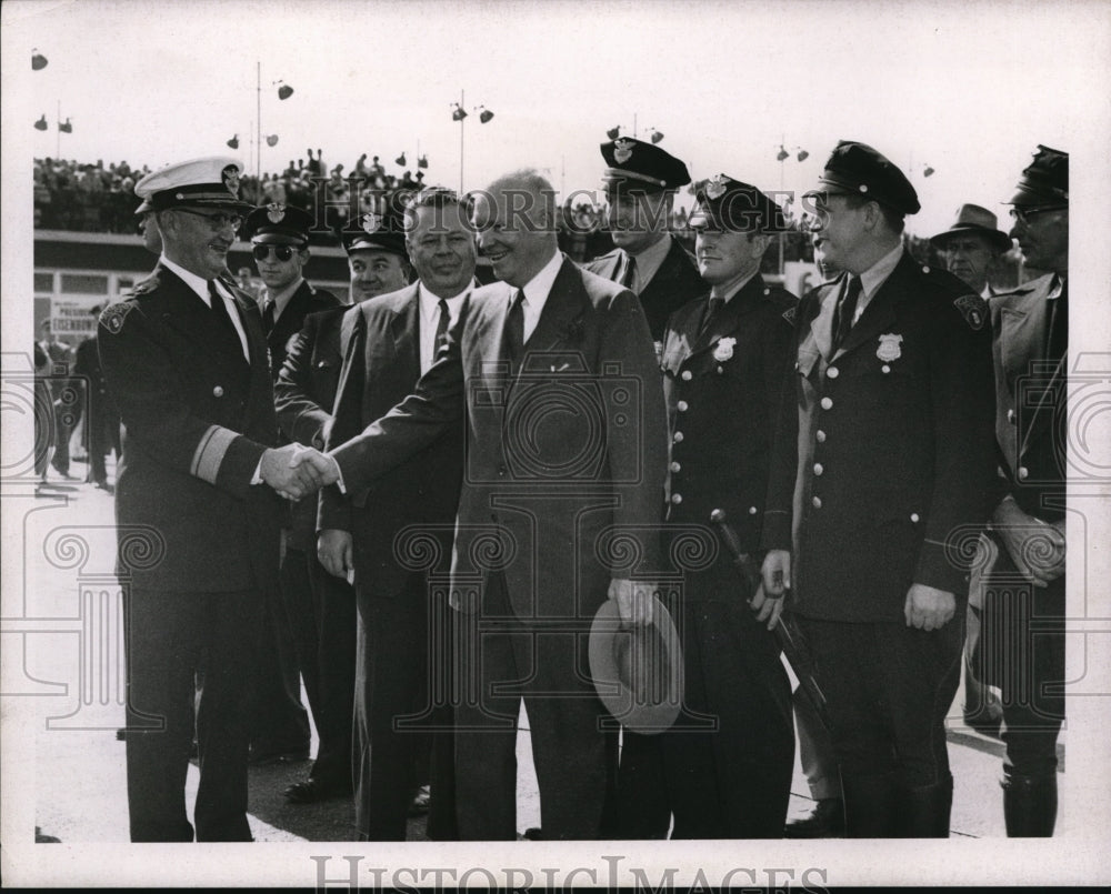 1958 Press Photo Dwight D. Eisenhower visit to cleve - cva13348 - Historic Images