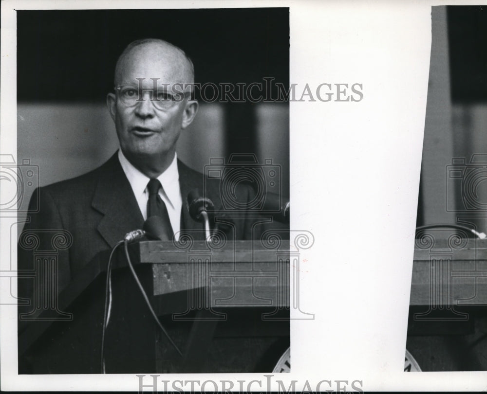 1956 Press Photo Pres. Dwight D. Eisenhower - cva13386- Historic Images