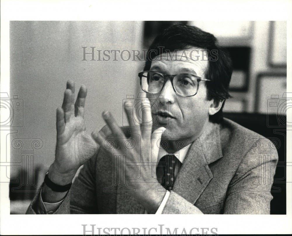 1988 Press Photo Rabbi Dov Peretz Elkins, new rabbi at Park Synagogue - Historic Images