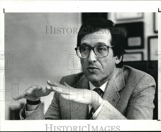 1988 Press Photo Rabbi Dov Peretz Elkins Rabb, new rabbi at Park Synagogue - Historic Images