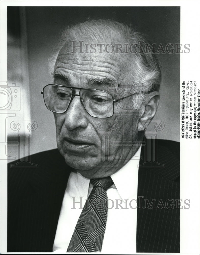 1989 Press Photo Max R. Friedman President of the Jewish Community Federation - Historic Images