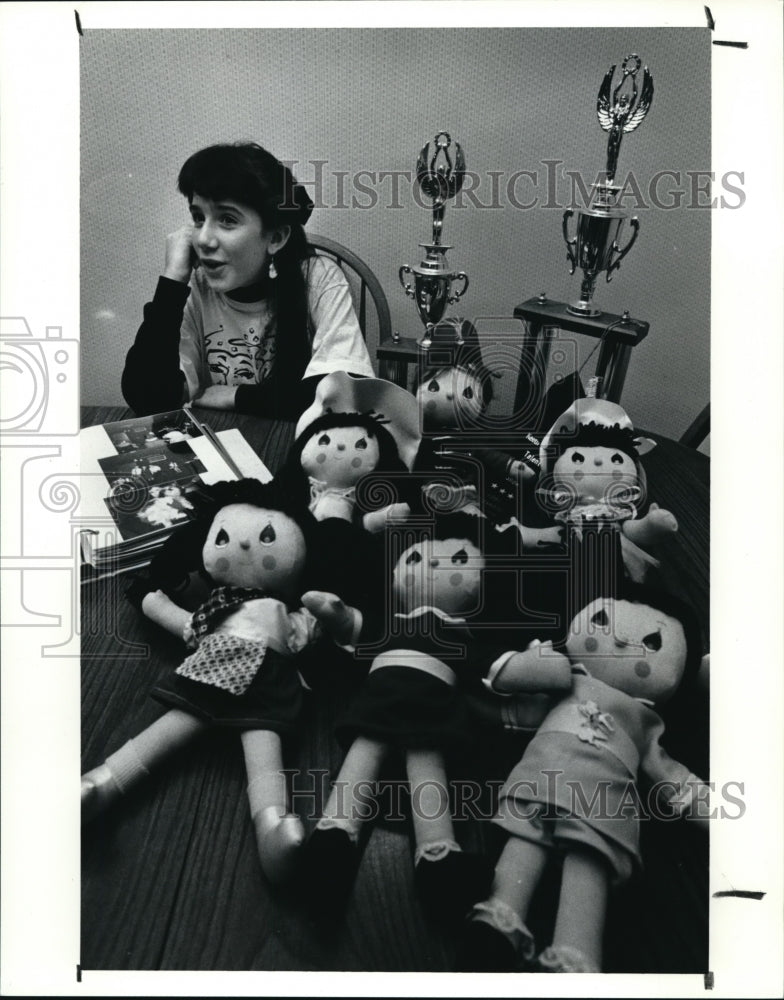 1991 Press Photo Julie Flynn, 12-year-old actress for Sunday Arts portrait - Historic Images