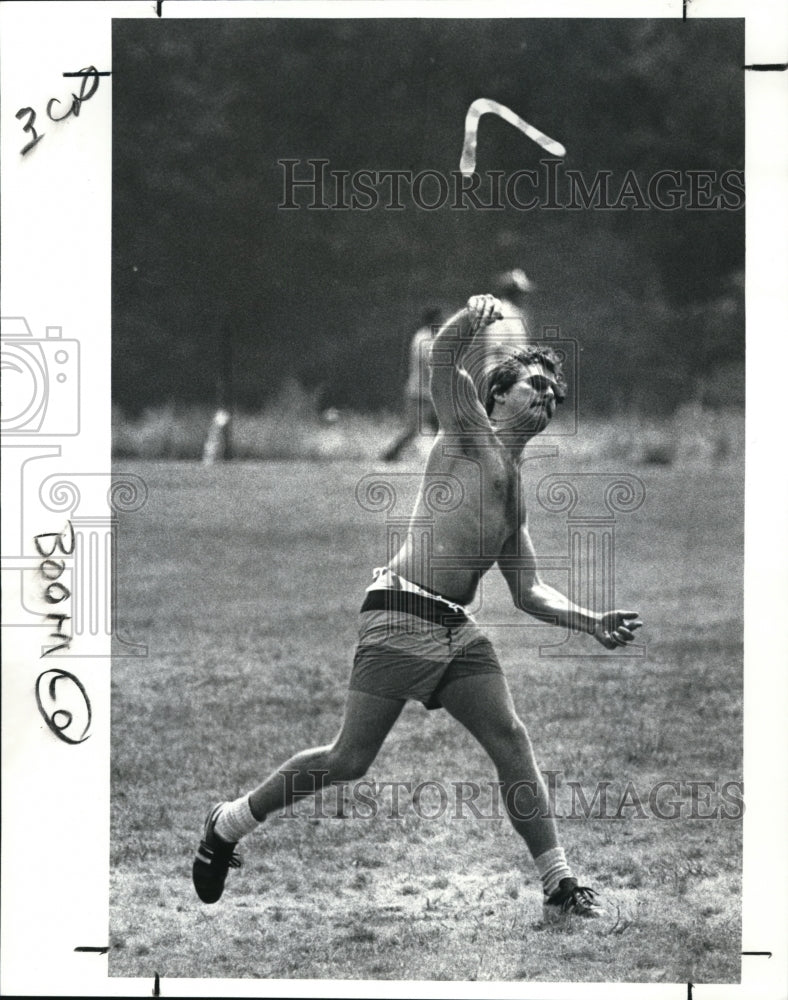 1987 Press Photo John Flynn, King of the Fast Catch, world record holder - Historic Images