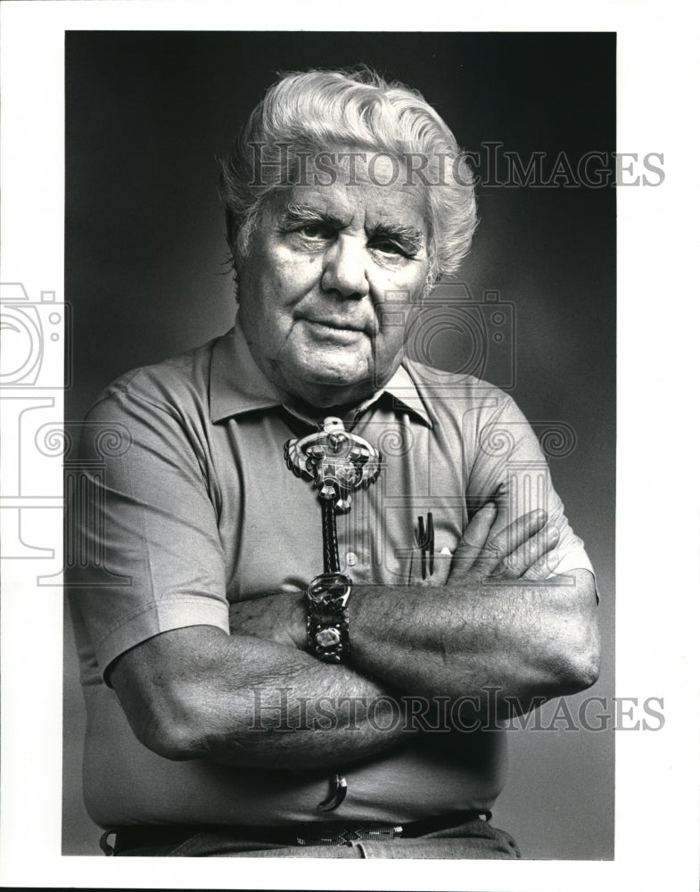 1987 Press Photo Milton Fletcher, Leader North American Indian Cultural Center - Historic Images