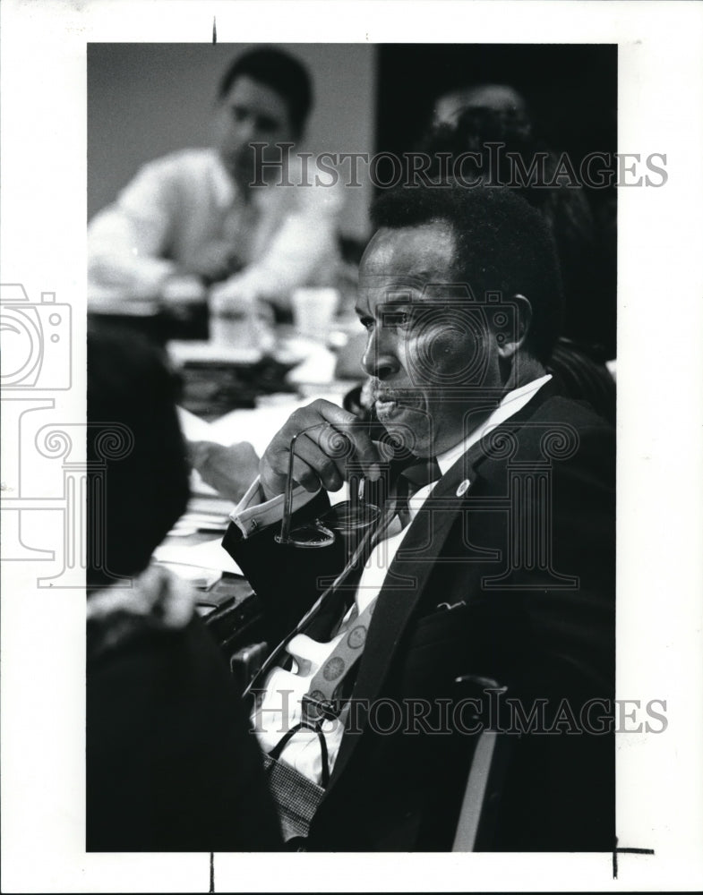 1989 Press Photo Finance Committee chairman and council president George Forbes - Historic Images