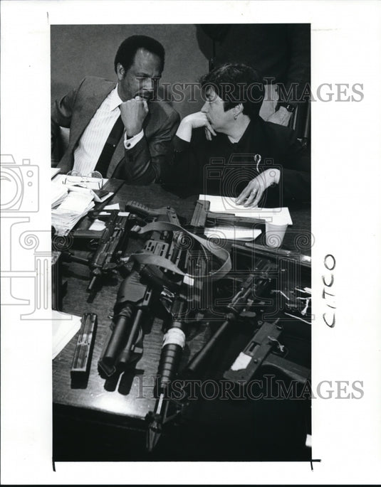 1989 Press Photo Council President George Forbes and Helen Smith - Historic Images