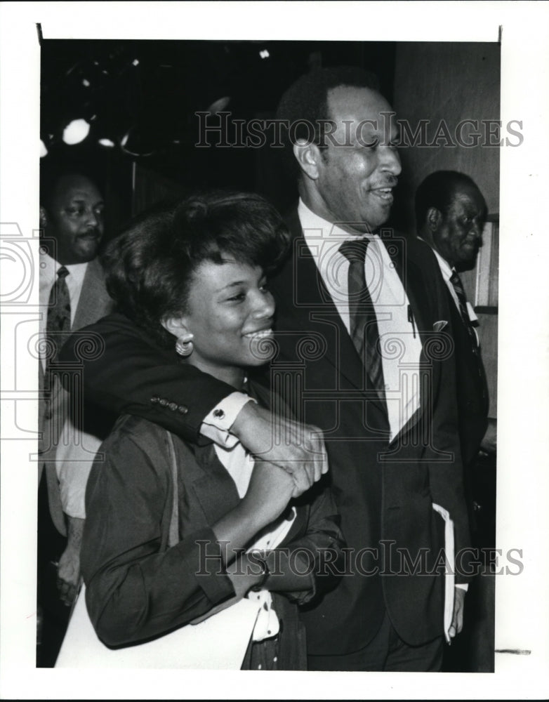 1989 Press Photo  Council President George Forbes with daughter Mildred - Historic Images