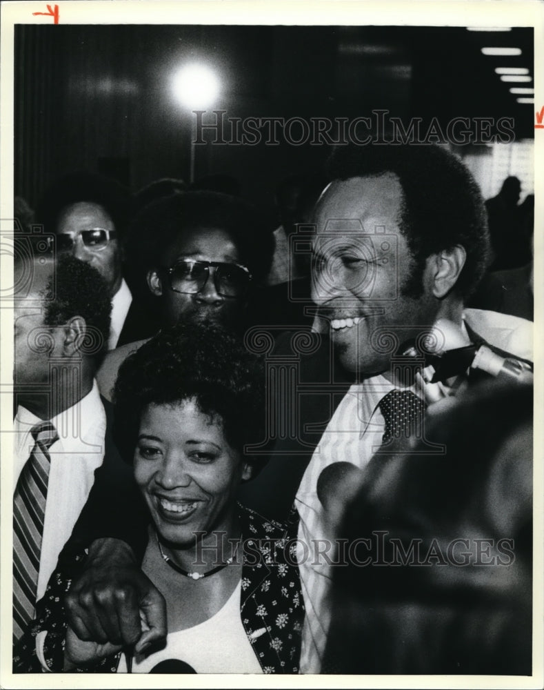 1979 Press Photo George Forbes with wife Mrs. Forbes - Historic Images