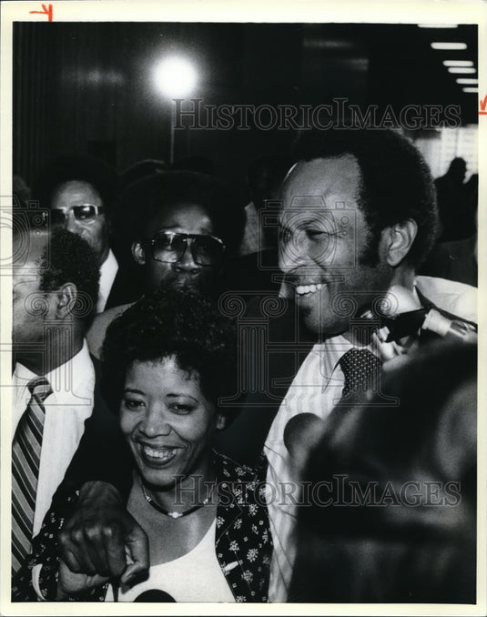 1979 Press Photo George Forbes with wife Mrs. Forbes - Historic Images