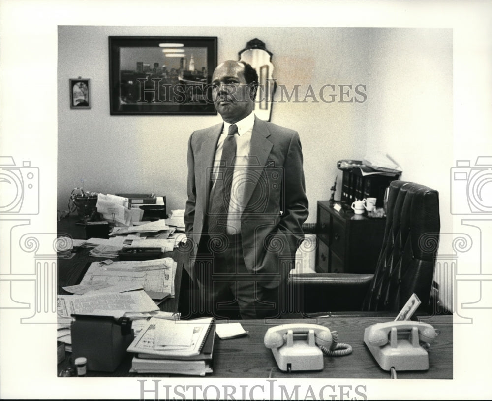 1987 Press Photo Cleoford Zeke Forbes Clerk of Courts - Historic Images