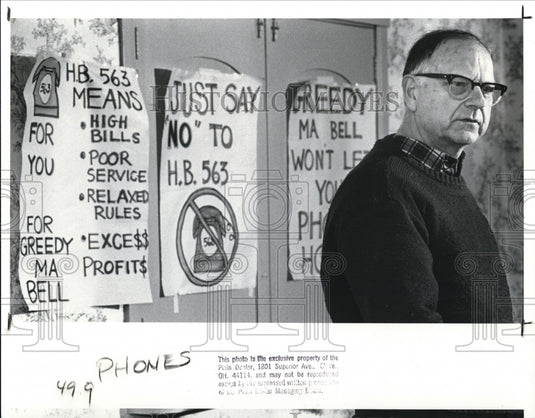 1988 Press Photo Arnold Gleisser of the Western Reserve Alliance - Historic Images