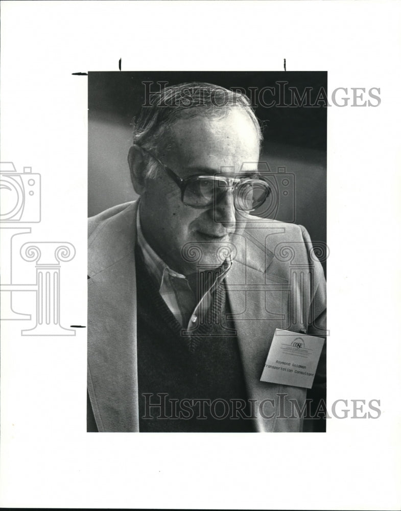 1987 Press Photo Raymond Goldman is small entrepreneurs conference - Historic Images