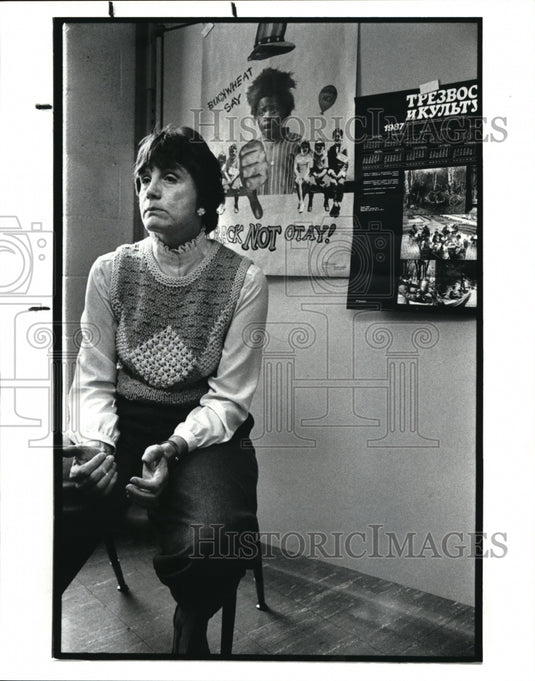 1987 Press Photo Judith Grenada at Cleveland heights exchanged ideas in Russia - Historic Images
