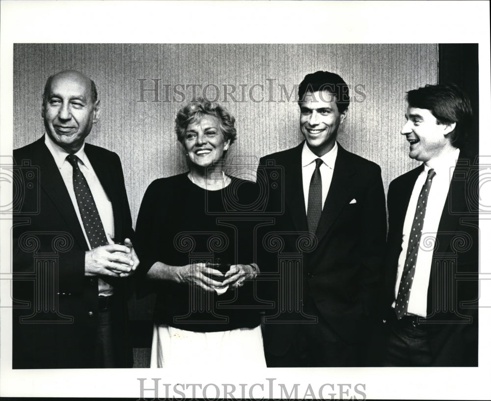 1986 Press Photo Gerald Green, Eleanor Hu Werter, Michael Beschloff, Tom Jenks - Historic Images