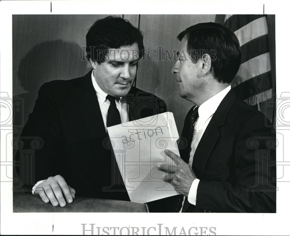 1987 Press Photo County Commissioner Tim Hagan - Historic Images