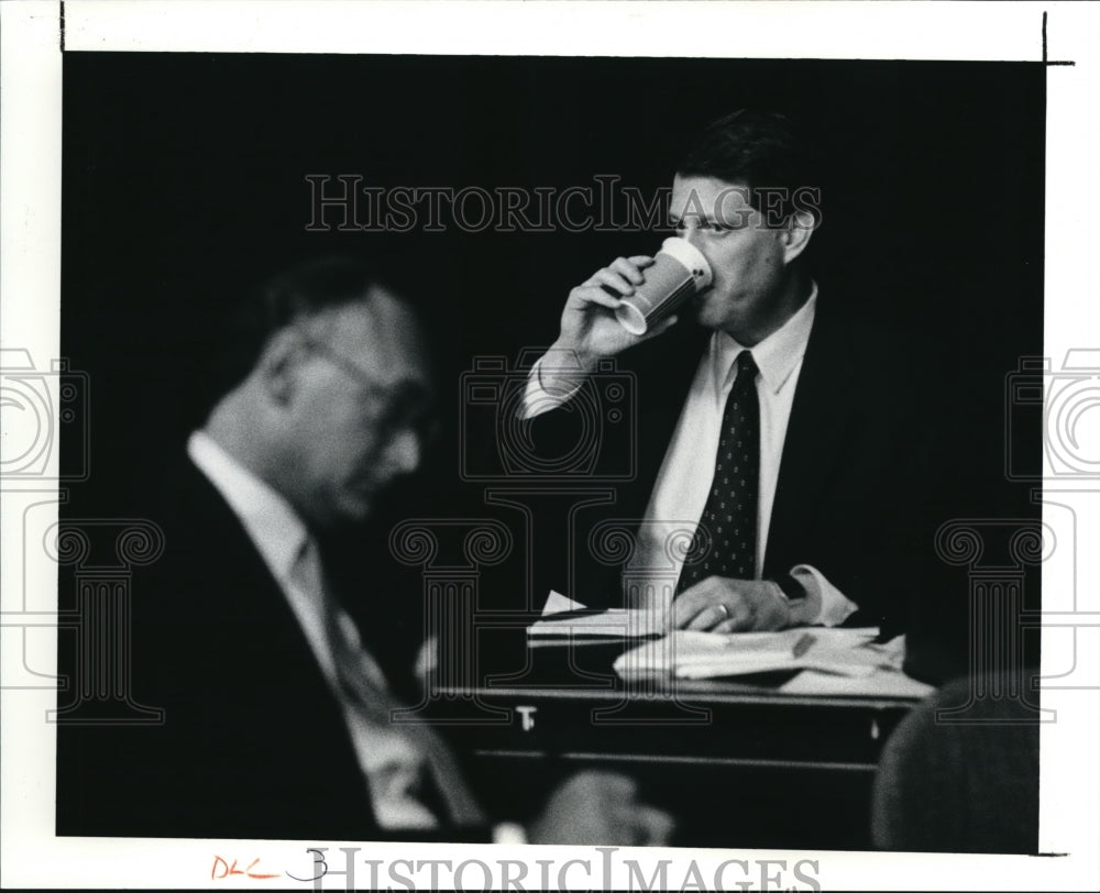 1991 Press Photo Tennessee Senator Al Gore as the closing speaker for DLC event - Historic Images
