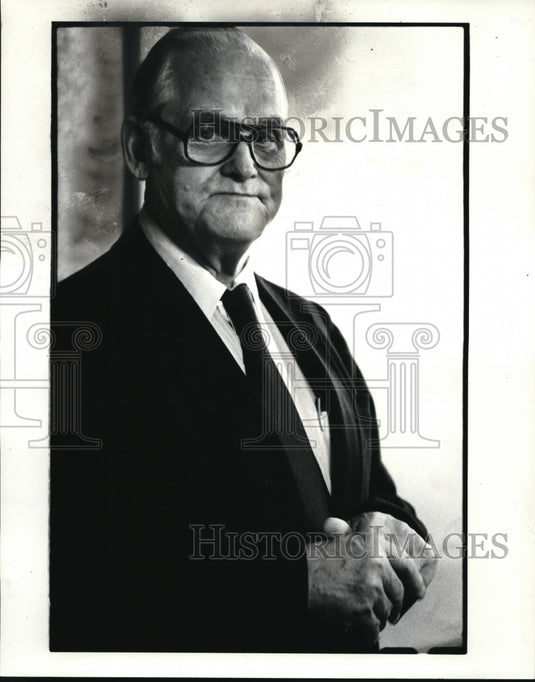 1984 Press Photo Gus Hall,  Chairman of the Communist Party USA (CPUSA) - Historic Images