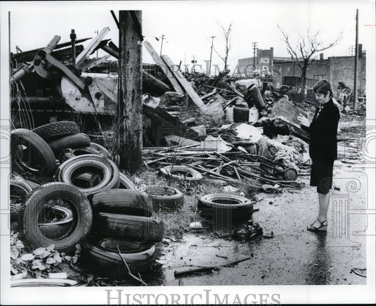 1978 Press Photo Betty Grdina make social changes in  garbage off the streets - Historic Images