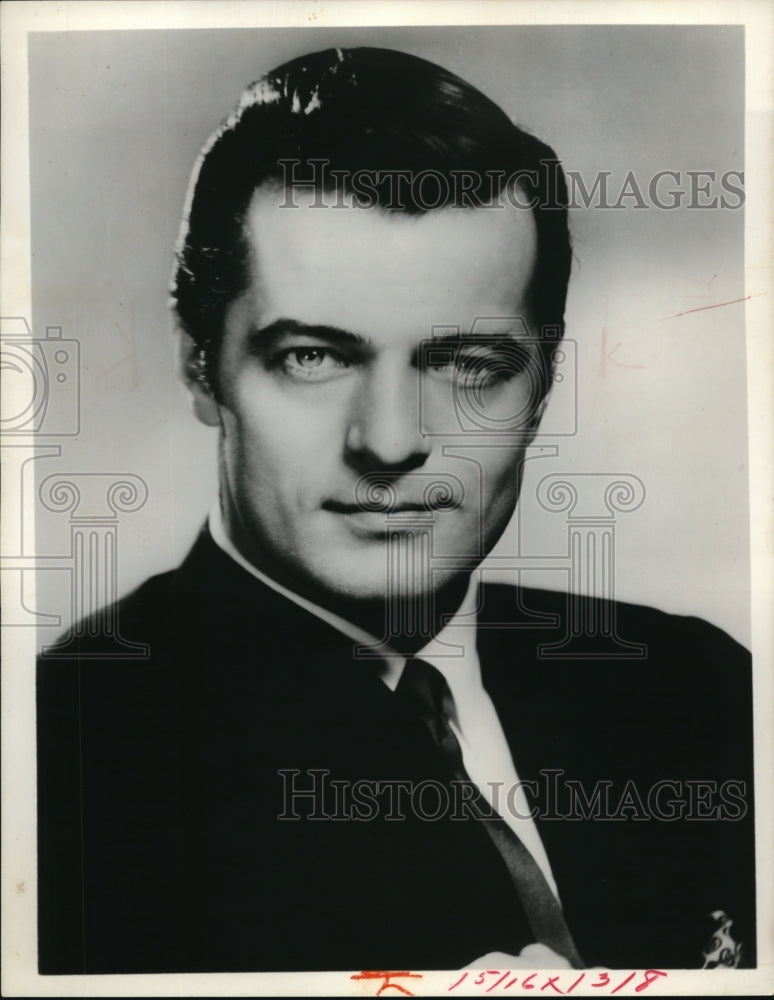 1962 Press Photo Broadway Star Rovert Goulet and Actor - Historic Images