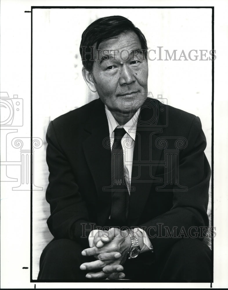 1988 Press Photo International Trade Expert from China Han Bo - Historic Images