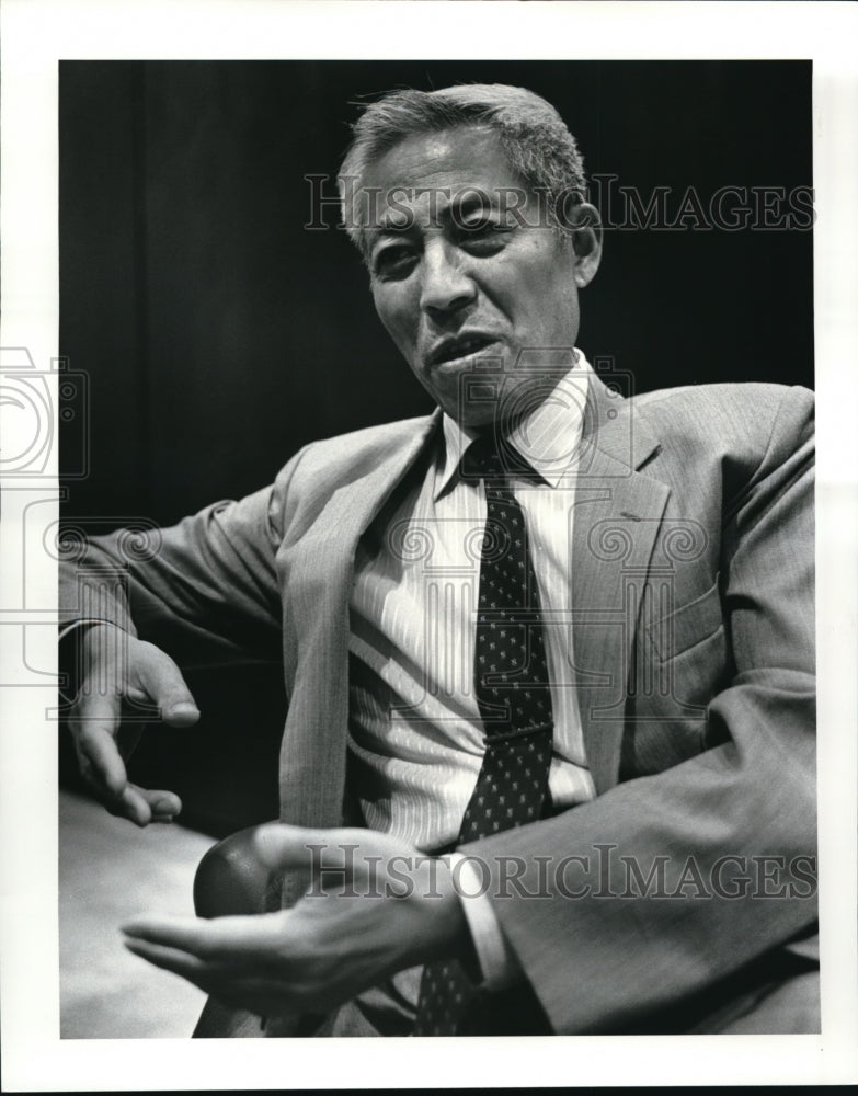 1986 Press Photo Chinese Ambassador to the United States Han Xu - Historic Images