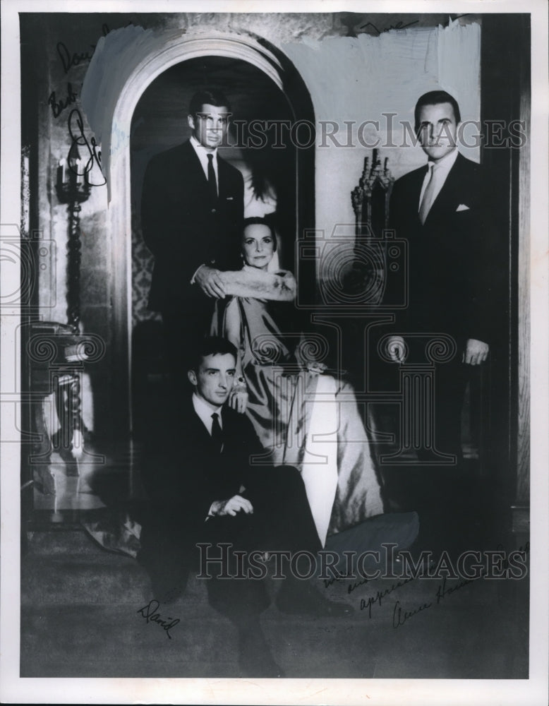 1966, George Hamilton with his brother and mother Ann Hamilton - Historic Images