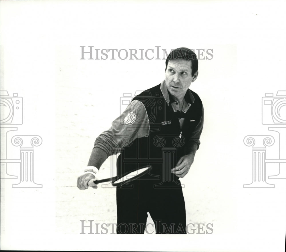 1985 Press Photo The squash player and real estate investor Jack Herrick - Historic Images