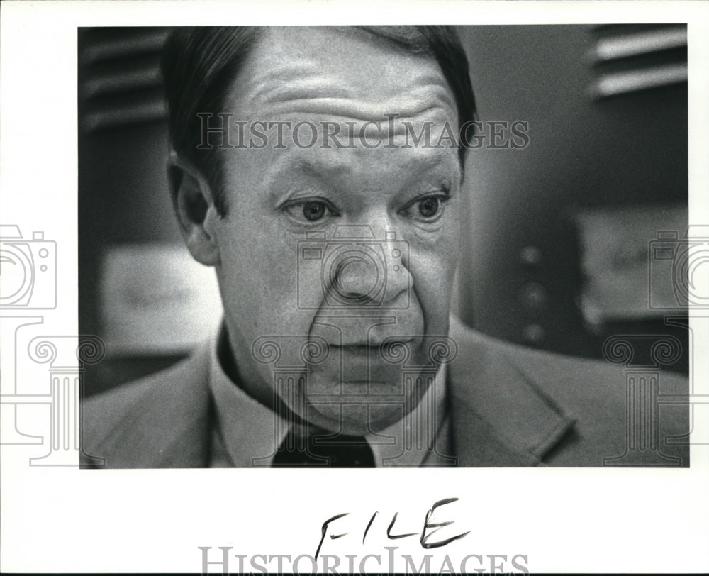 1987 Press Photo Police Homicide Detective David L. Hicks - Historic Images