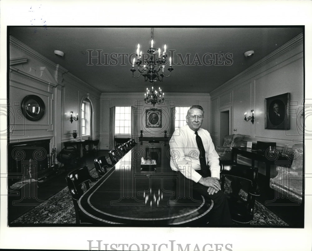 1986 Press Photo Harry Figgie Jr of Figgie International, Richmond Va - Historic Images