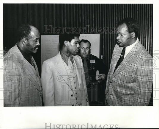 1979 Press Photo Stanley Toliver, John File and John Guy - Historic Images